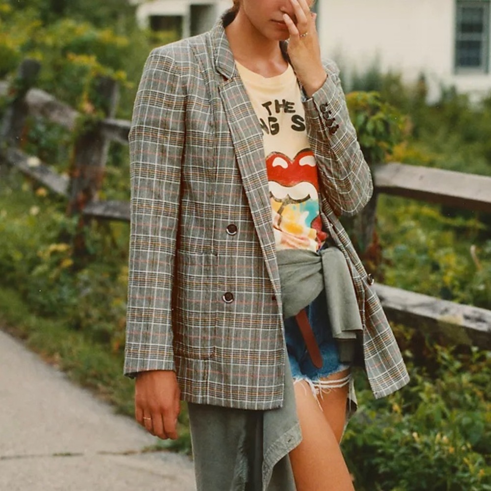 Maeve Anthro Lilith Oversized Plaid Blazer - 24W